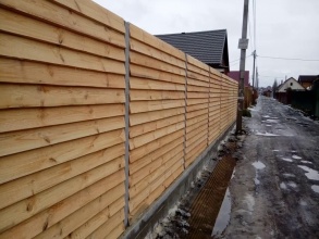Деревянный забор елочка 150 метров фото в Сергиевом Посаде